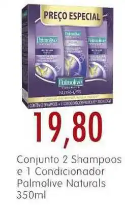 Conjunto 2 Shampoos E 1 Condicionador Palmolive Naturals 350ml