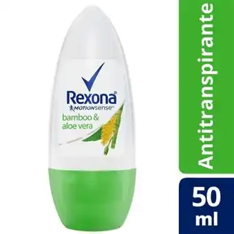 Desodorante antitranspirante rexona bamboo & aloe vera 50ml