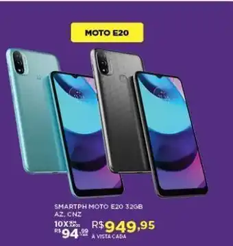 DB Supermercados Smartphone moto e20 32gb oferta