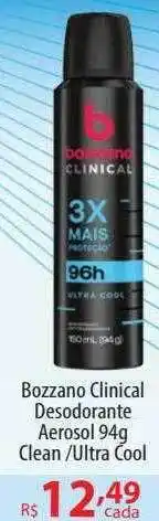 Tchê Farmácias Bozzano clinical desodorante aerosol clean ultra cool oferta