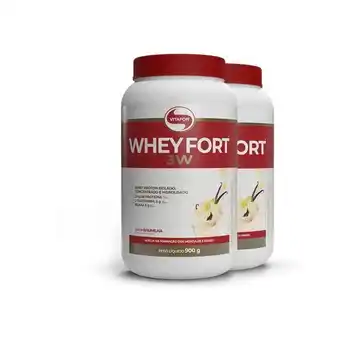 Kit 2 whey fort vitafor 900g baunilha