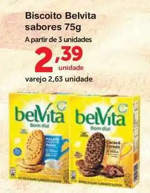 Roldão Biscoito Belvita 75g oferta