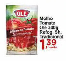 Rossi Supermercado Molho Tomate Ole 300g Refog. Sh. Tradicional oferta