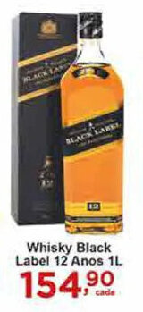 Rossi Supermercado Whisky Black Label 12 Anos 1L oferta