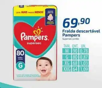 Fralda descartável pampers