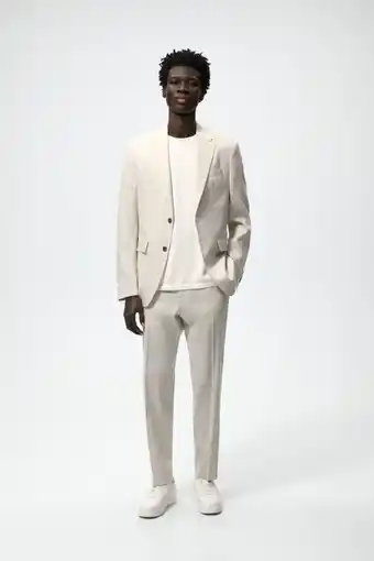 ZARA Blazer de conjunto com linho oferta
