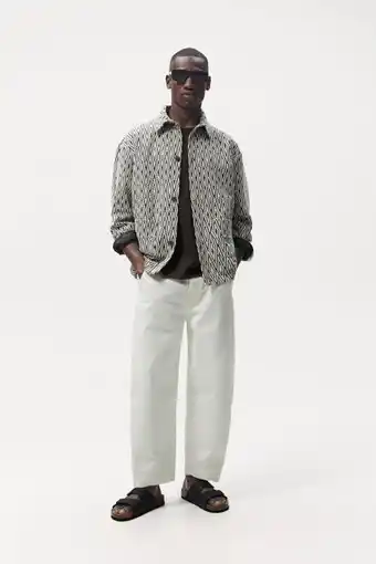 Camisa comprida com jacquard