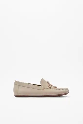 ZARA Driving moccasim de couro oferta