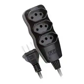 Comjol Extensão new pp 3m 3x0,75 preta f.c. fios e cabos oferta