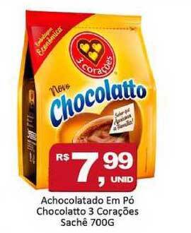 Rede Krill Achocolatado Em Pó Chocolatto 3 Corações 700g oferta