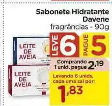 Carrefour Sabonete Hidratante Davene Leve 6 Pague 5 90g oferta