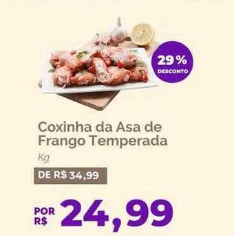 Oba Hortifruti Coxinha da asa de frango temperada 29% desconto oferta