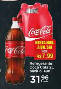Rossi Supermercado Refrigerante Coca Cola 2L pack c/4un. oferta