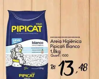 Areia Higiênica Pipicati Bianco Pipicat 1.8kg