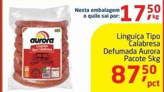 Tenda Atacado Linguiça calabresa aurora 5kg oferta
