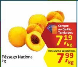 Tenda Atacado Pêssego nacional kg oferta