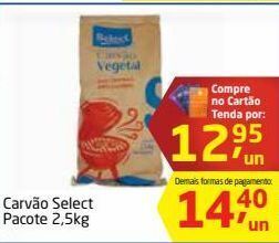 Tenda Atacado Carvão select 2,5kg oferta