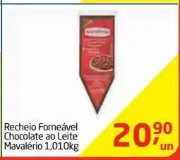 Tenda Atacado Recheio forneável chocolate ao leite mavalério 1,010kg oferta