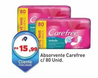 Absorvente carefree 80un