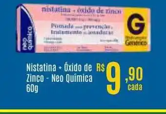 Nistatina óxido de zinco neo química 60g