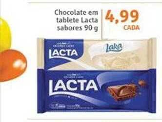 Sonda Chocolate em tablete lacta sabores oferta