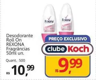 Supermercados Koch Desodorante roll on rexona fragrâncias oferta