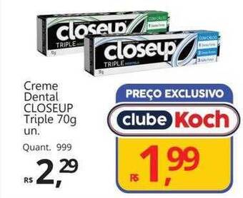 Supermercados Koch Creme dental closeup triple oferta