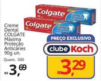 Supermercados Koch Creme dental colgate máxima proteção anticaries oferta