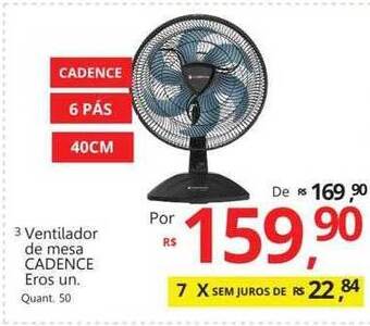 Ventilador de mesa cadence eros