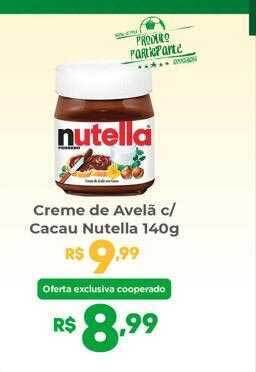 Coocerqui Creme de avelã c- cacau nutella oferta