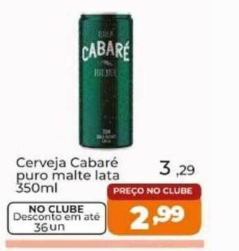 Cerveja cabaré puro malte lata