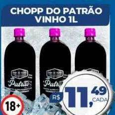 Supermercados Tiaozinho Chopp do patrão vinho oferta