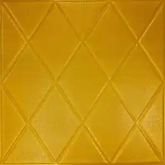 Painel 3d diamante adesivo 70x70x0,8 cm (mostarda)