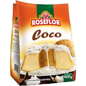 Mistura para bolo roseflor coco embalagem 400g