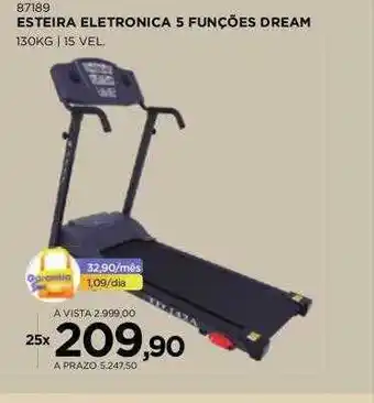 Benoit Esteira eletronica 5 funções dream oferta