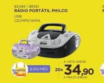Rádio portátil philco
