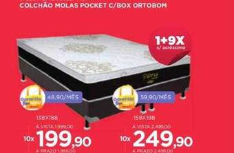 Benoit Colchão molas pocket c box ortobom oferta