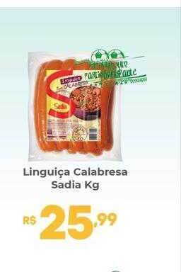 Coocerqui Linguiça calabresa sadia kg oferta