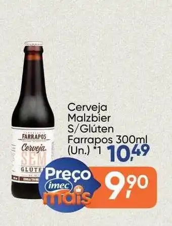 Imec Supermercados Cerveja malzbier s glúten farrapos oferta