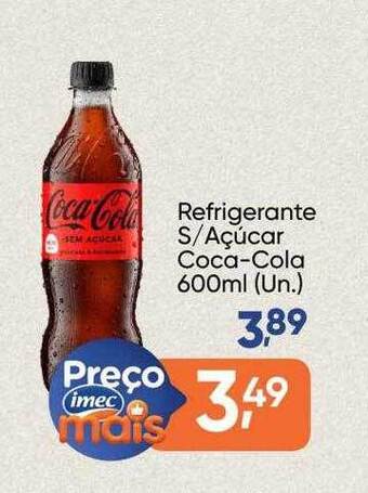 Imec Supermercados Refrigerante s açúcar coca-cola oferta