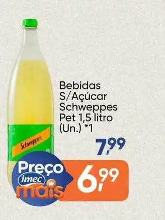 Imec Supermercados Bebidas s açúcar schweppes oferta