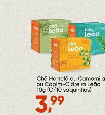 Chã hortelã ou camomila ou capim-cidreira leão