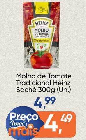 Imec Supermercados Molho de tomate tradicional heinz sachê oferta
