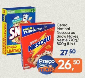 Imec Supermercados Cereal matinal nescau ou snow flakes nestlé oferta