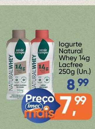 Iogurte natural whey lacfree