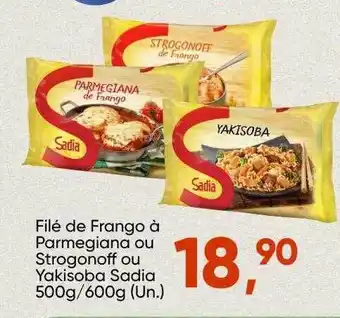 Imec Supermercados Filé de frango à parmegiana ou strogonoff ou yakisoba sadia oferta