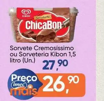 Imec Supermercados Sorvete cremosíssimo ou serveteria kibon oferta