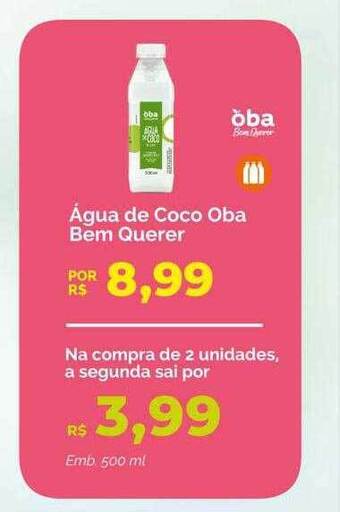 Oba Hortifruti Água de coco oba bem querer oferta