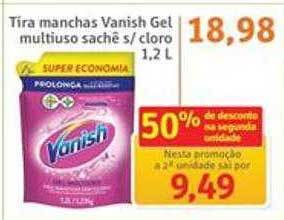 Sonda Tira manchas vanish gel multiuso sachê s cloro oferta