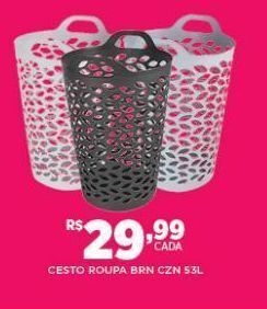 DB Supermercados Cesto roupa brn czn 53l oferta
